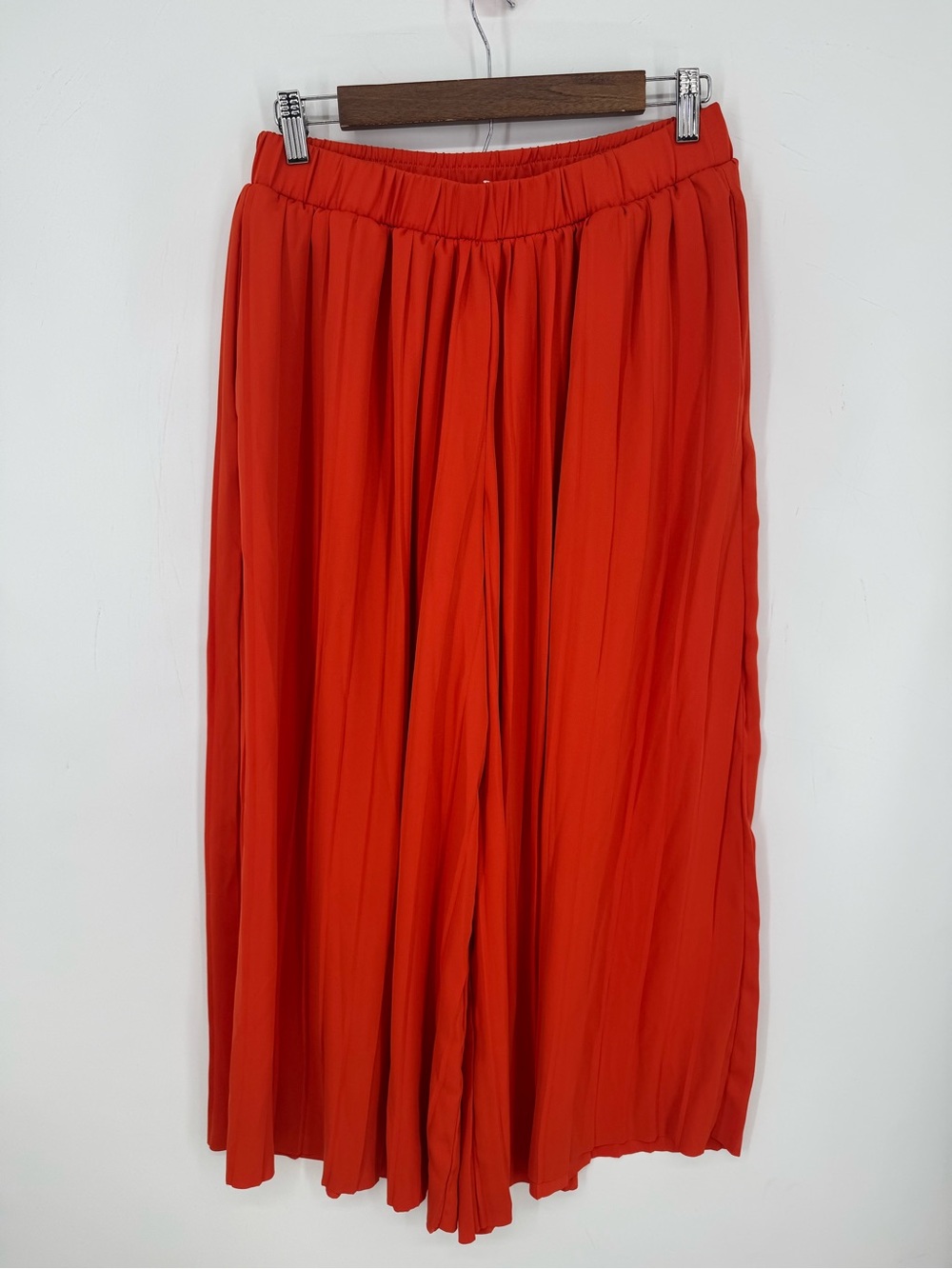 Wynne Collection Women's Redish Orange Wide Leg Flowy Pants Resort Size Small - Picture 2 of 11